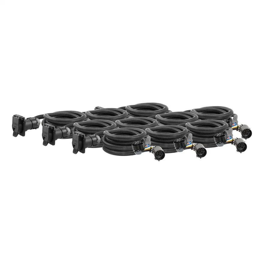 10ft. Custom Wiring Extension Harnesses (Adds 7-Way RV Blade to Truck Bed; 10-Pk