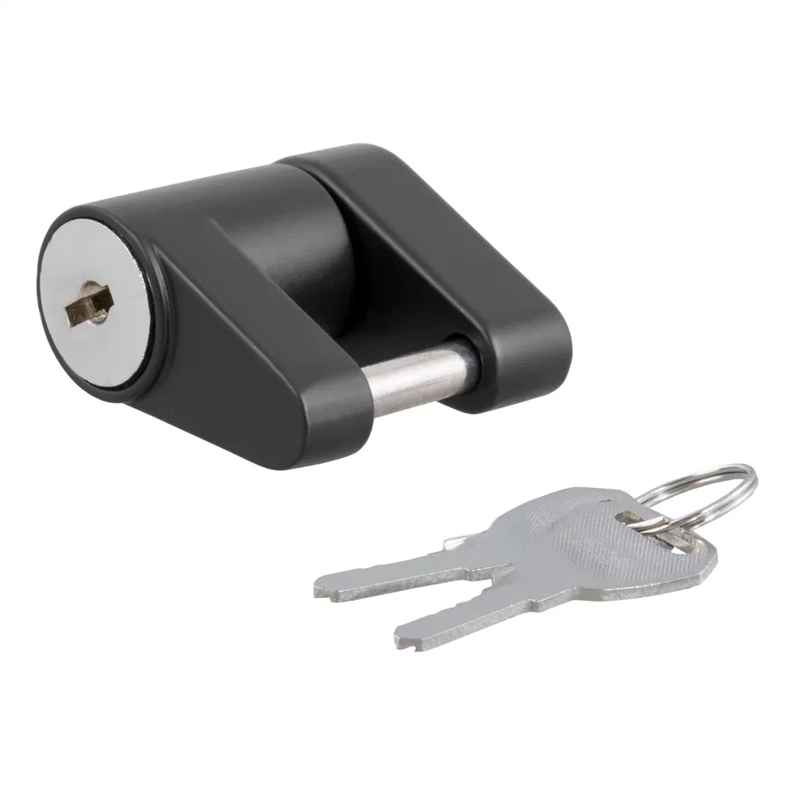 Coupler Lock (1/4in. Pin; 3/4in. Latch Span; Padlock; Black)