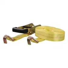 27ft. Yellow Cargo Strap with J-Hooks (3;333 lbs.) image 1