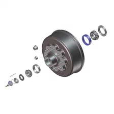 Trailer Axle Oil and Dust Cap with Set Screw-8;000 lbs. Clear image 3