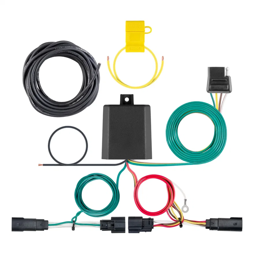 Custom Wiring Harness; 4-Way Flat Output; Select Jeep Cherokee