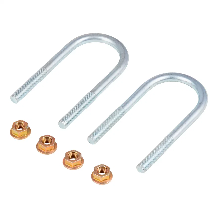 Trailer Axle U-Bolt/Nut Kit; 2;200-lb. Axles; 1-3/4in. Axle Tube; 3/8in.-24 Thre