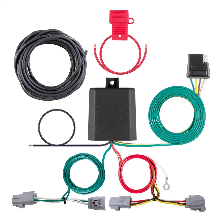 Custom Wiring Harness; 4-Way Flat Output; Select Toyota Highlander