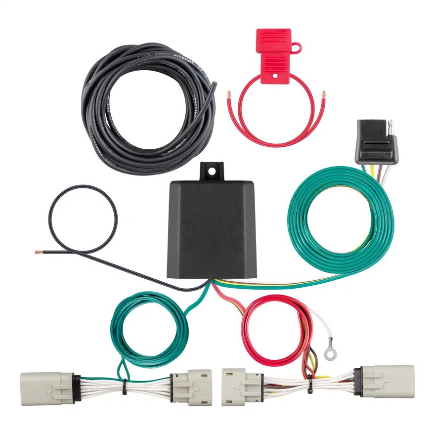 Custom Wiring Harness; 4-Way Flat Output; Select Ford F-150 with LED Taillights