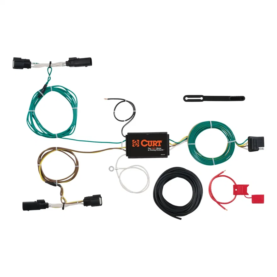 Custom Wiring Harness; 4-Way Flat Output; Select Ford Edge