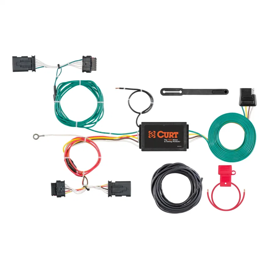 Custom Wiring Harness; 4-Way Flat Output; Select Fiat 500X