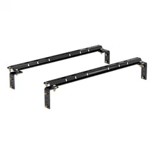 Universal 5th Wheel Base Rails; 25K (Gloss Black) image 1