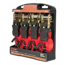 16ft. Red Cargo Straps with S-Hooks (500 lbs; 4-Pack) image 2
