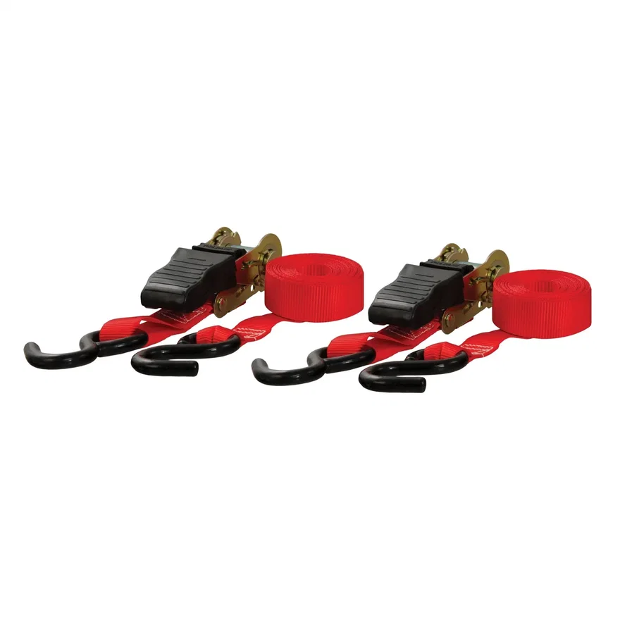 10ft. Red Cargo Straps with S-Hooks (500 lbs; 2-Pack)