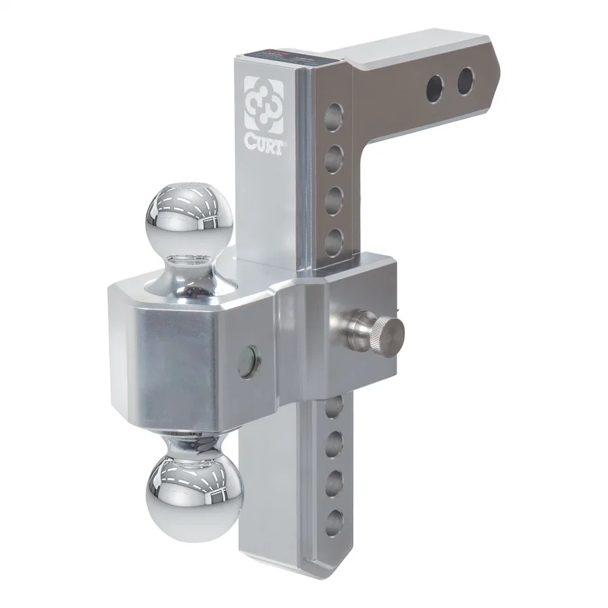 AlumaLite Adjustable Aluminum Hitch with Dual Ball; 9-1/2in. Drop