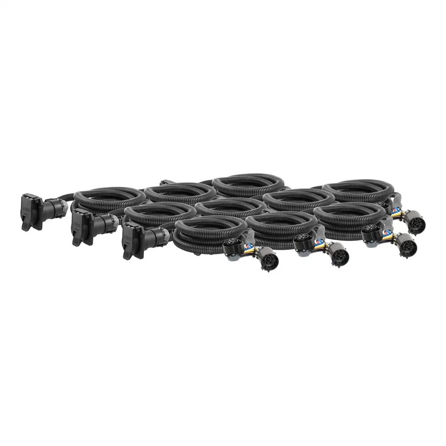 7ft. Custom Wiring Extension Harnesses (Adds 7-Way RV Blade to Truck Bed; 10-Pac