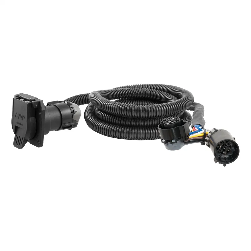 7ft. Custom Wiring Extension Harness (Adds 7-Way RV Blade to Truck Bed; Packaged for Ford