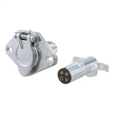 4-Way Round Connector Plug/Socket (Packaged) image 1