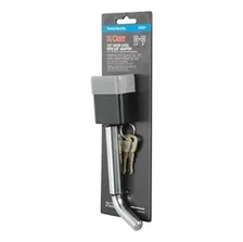 1/2in. Hitch Lock with 5/8in. Adapter (1-1/4in. or 2in. Receiver; Deadbolt; Chro image 2