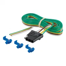 4-Way Flat Connector Socket with 60in. Wires/Hardware (Vehicle Side; Packaged) image 1