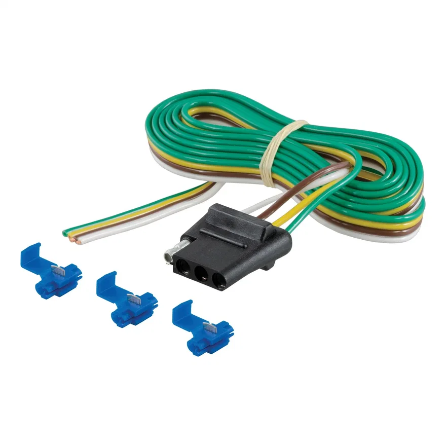 4-Way Flat Connector Socket with 60in. Wires/Hardware (Vehicle Side; Packaged)