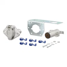 6-Way Round Connector Plug/Socket with Hardware (Packaged) image 1