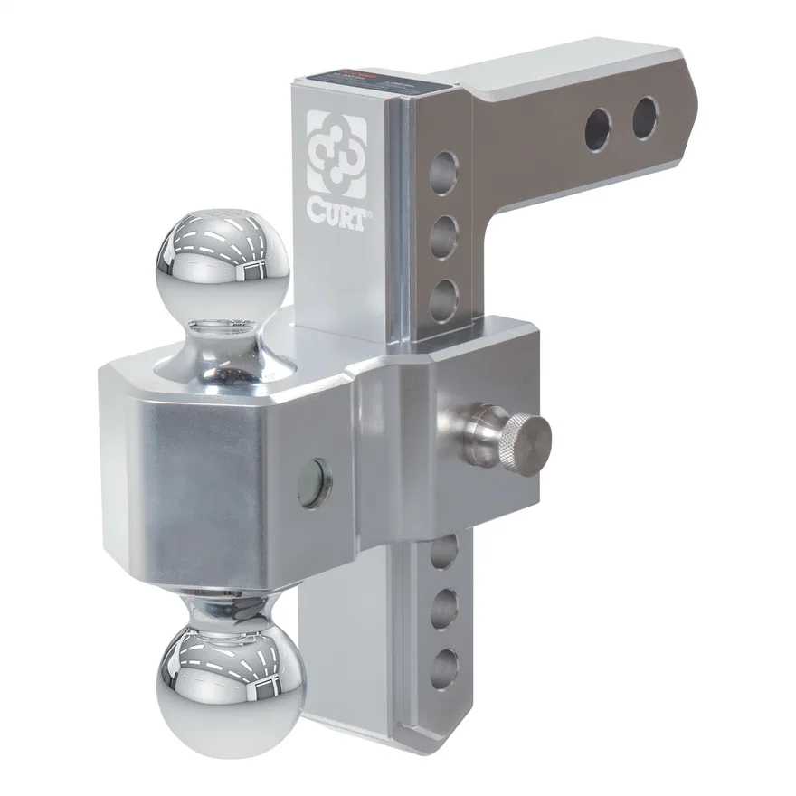 AlumaLite Adjustable Aluminum Hitch with Dual Ball; 7-1/2in. Drop