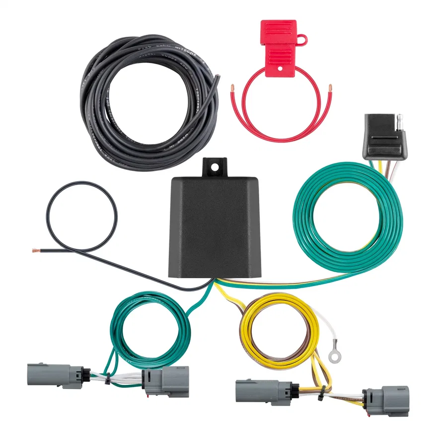 Custom Wiring Harness; 4-Way Flat Output; Select Ford Maverick