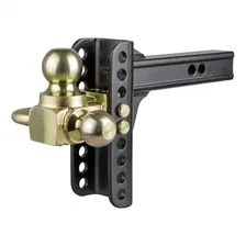 Adjustable Channel Mount with Hook/Step Dual-Ball-2in. Shank; 14K; 6in. Drop image 3