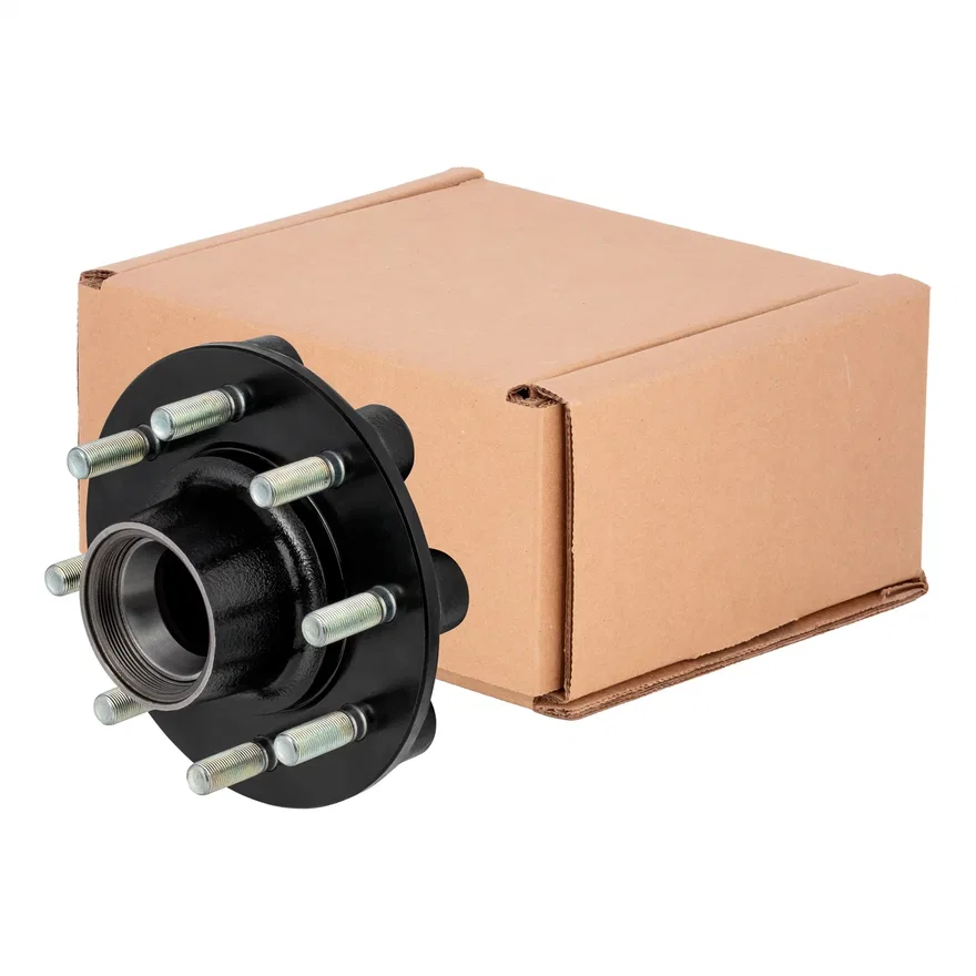 Standard Threaded Idler Hub Assembly w/Races/Wheel Studs; 8;000-lb. Axles