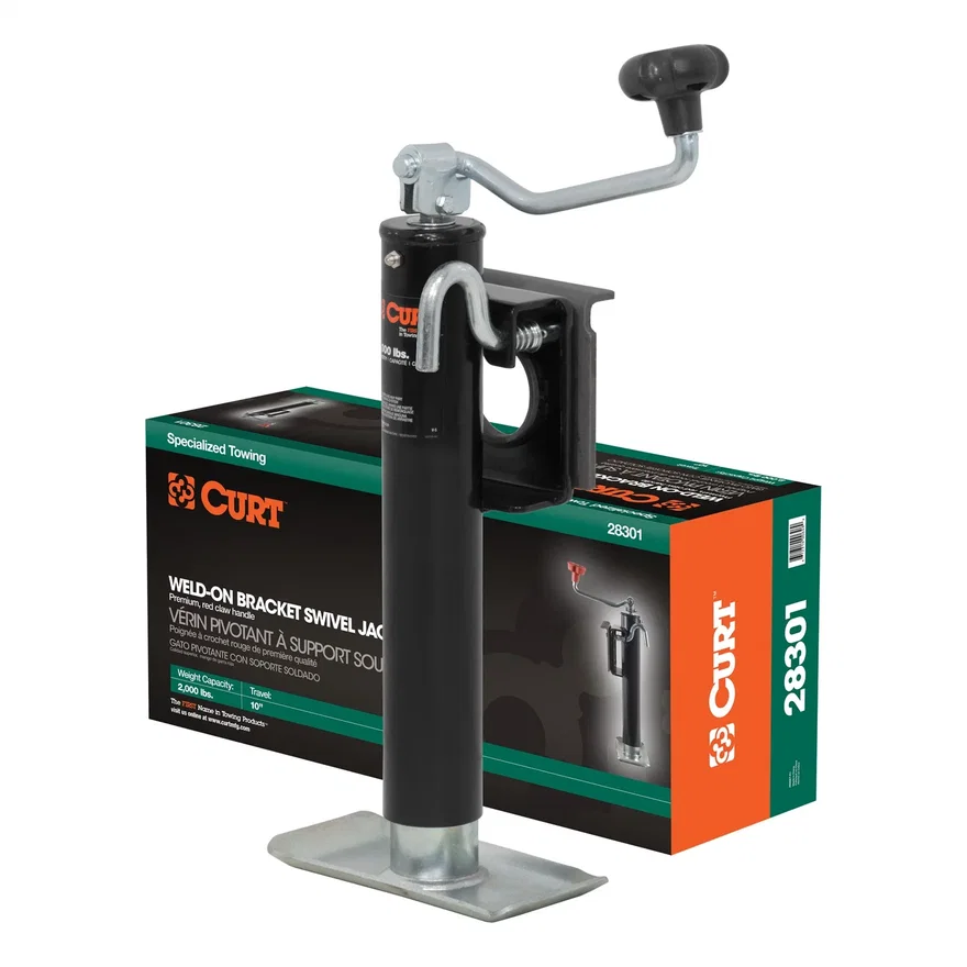 Bracket-Mount Swivel Jack with Top Handle (2;000 lbs; 10in. Travel; Packaged)