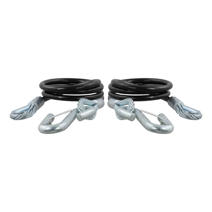 44-1/2in. Safety Cables with 2 Snap Hooks (5;000 lbs; Vinyl-Coated; 2-Pack)