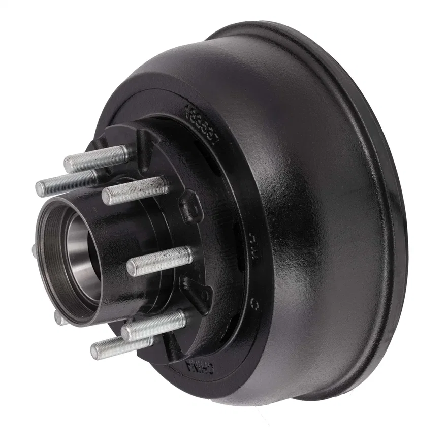 Thread Brake Hub-Short; 10K-lb 8 on 6-1/2in.; 16-17-1/2in. Wheels; 5/8in. Studs;