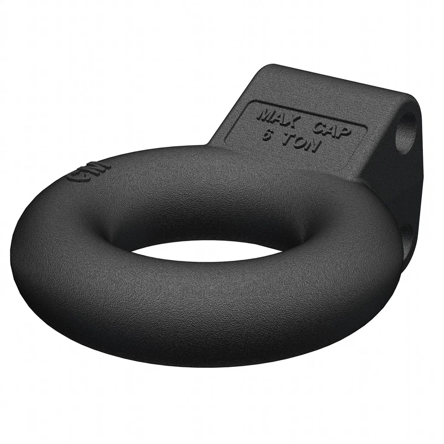 Channel-Style Lunette Ring (12;000 lbs.; 3in. I.D.; Black)