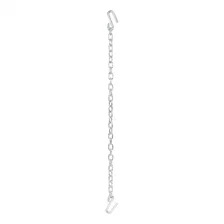 48in. Safety Chain with 2 S-Hooks (7;000 lbs; Clear Zinc) image 2