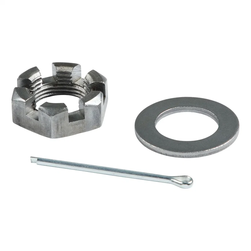 Spindle Nut Kit; 2;200-4;400-lb. Axles; 1in.-14 Thread Size; Round Washer