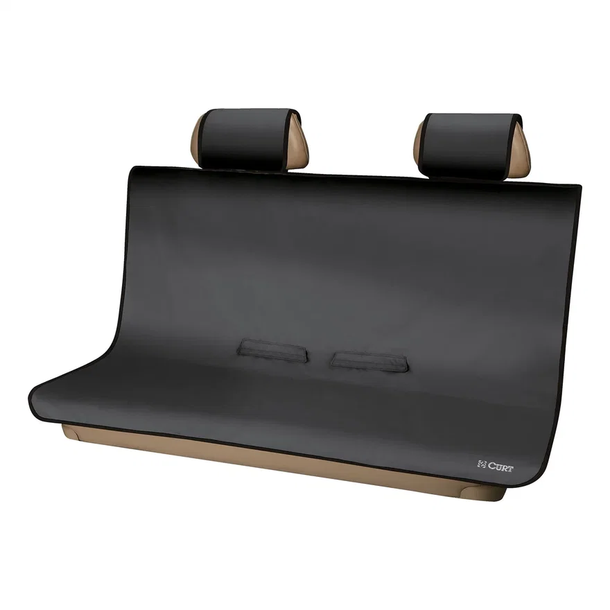 Seat Defender 58in. x 55in. Removable Waterproof Black Bench Seat Cover