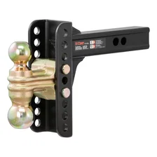 Adjustable Channel Mount with Dual Ball (2in. Shank; 14;000 lbs.; 6in. Drop) image 1