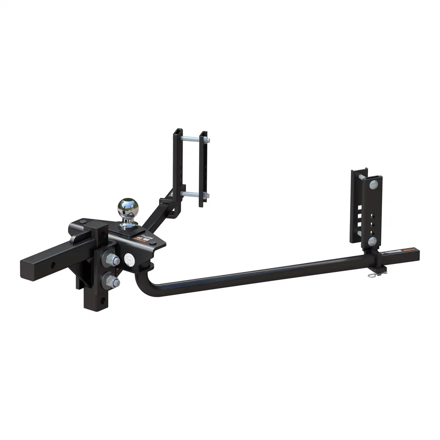 TruTrack 2P Round Bar Weight Distribution Hitch with 2x Sway Control; 8-10K
