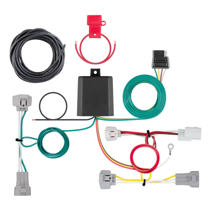 Custom Wiring Harness; 4-Way Flat Output; Select Toyota Tacoma