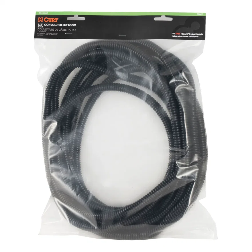 1/2in. x 25ft. Convoluted Slit Loom Tubing (Packaged)