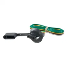 4-Way Flat License Plate Light Plug Connector Socket with 36in. Wires (Packaged) image 2