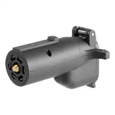 Adapter with Alarm (7-Way RV Blade to 6-Way Round Trailer; Center Pin Auxiliary) image 1