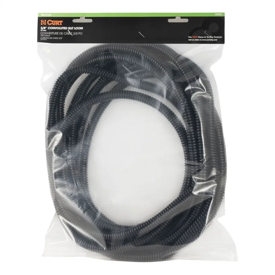 3/8in. x 25ft. Convoluted Slit Loom Tubing (Packaged)
