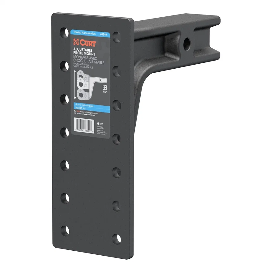 Adjustable Pintle Mount (2-1/2in. Shank; 20;000 lbs.; 12-1/2in. High; 10-3/4in