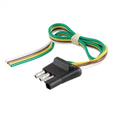 4-Way Flat Connector Plug with 12in. Wires (Trailer Side; Packaged) image 2