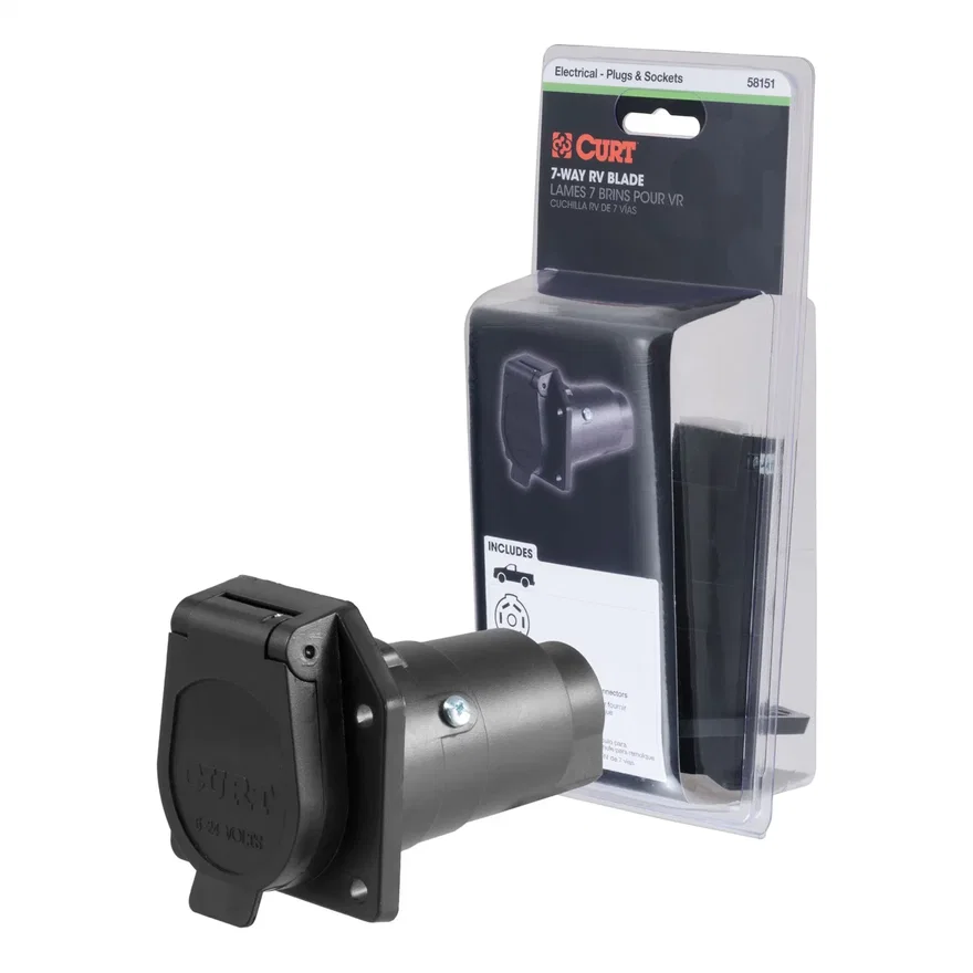 7-Way RV Blade Connector Socket (Vehicle Side; Packaged)