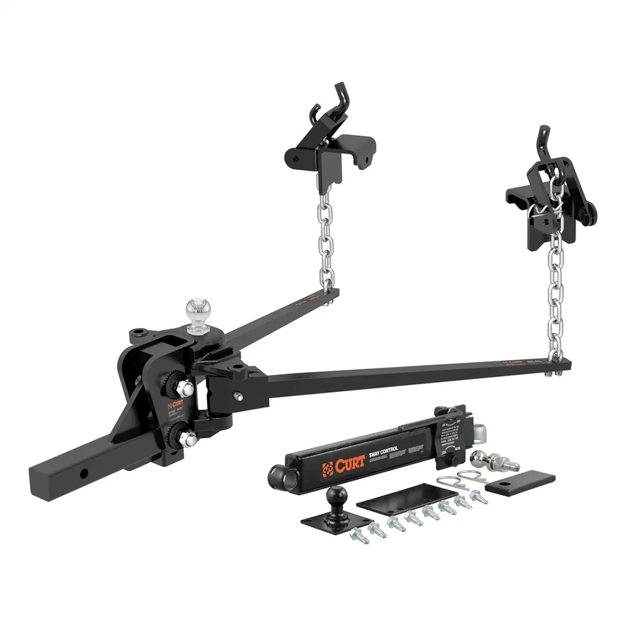 Short Trunnion Bar Weight Distribution Hitch with Sway Control (8-10K; 28-3/8in