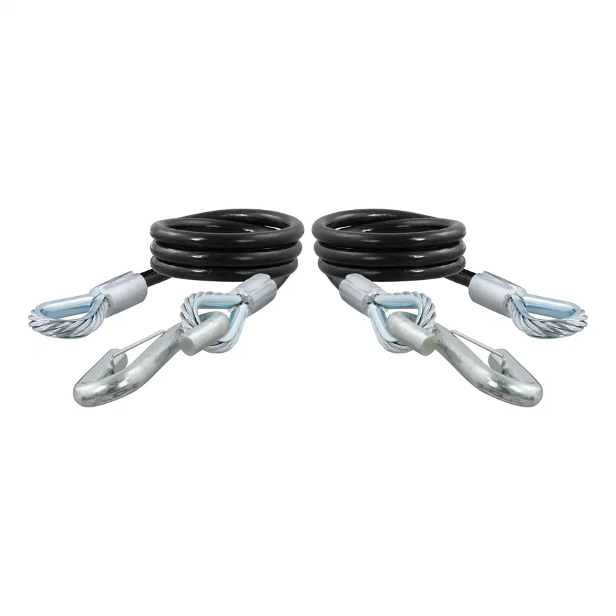 44in. Safety Cables with 2 Snap Hooks (7;500 lbs; Vinyl-Coated; 2-Pack)
