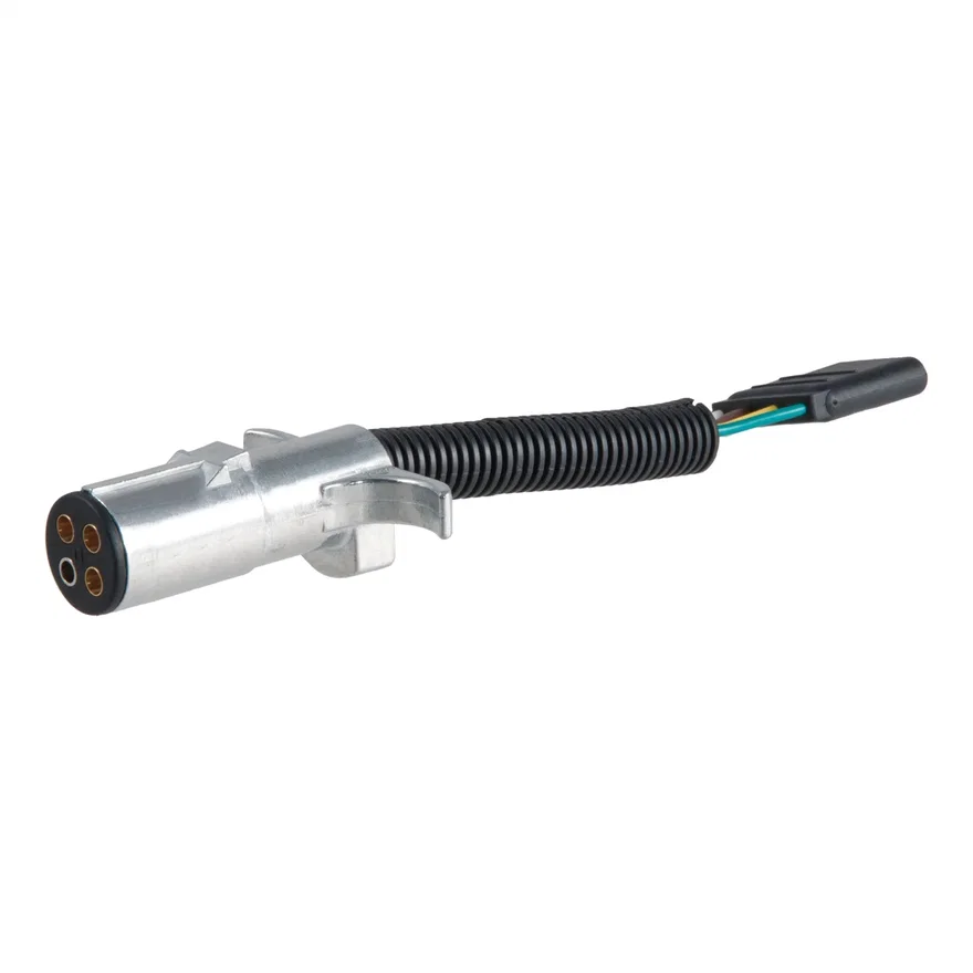 Electrical Adapter (4-Way Round Vehicle to 4-Way Flat Trailer; Packaged)