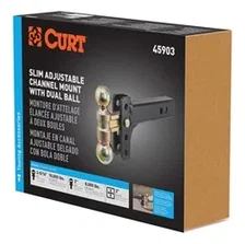 Slim Adjustable Channel Mount with Dual Ball (2in. Shank; 10K; 3-3/4in. Drop) image 2