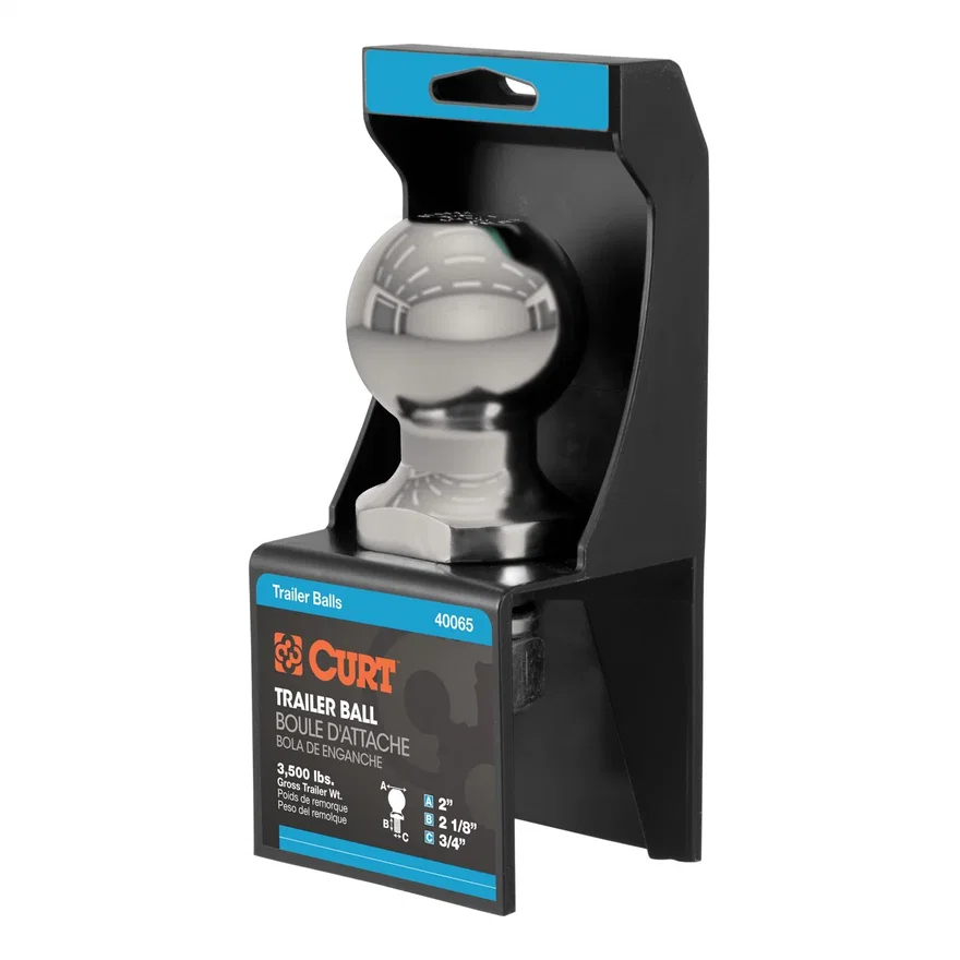 2in. Trailer Ball (3/4in. x 2-1/8in. Shank; 3;500 lbs.; Stainless; Packaged)