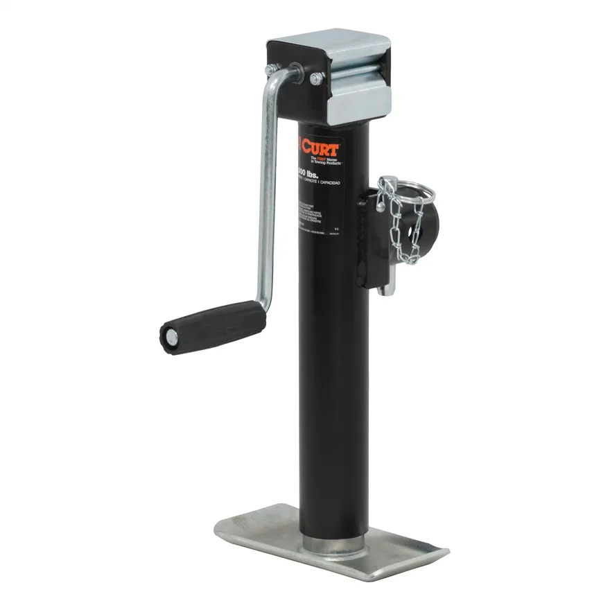 Pipe-Mount Swivel Jack with Side Handle (5;000 lbs; 10in. Travel)