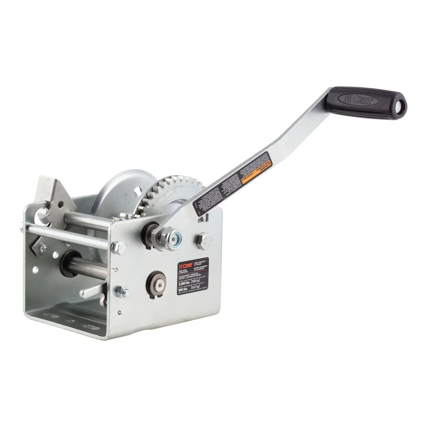 Hand-Crank 2-Speed Win.; 2;000 lbs; 10.25:1 Low Gear Ratio; 10.6in. Handle
