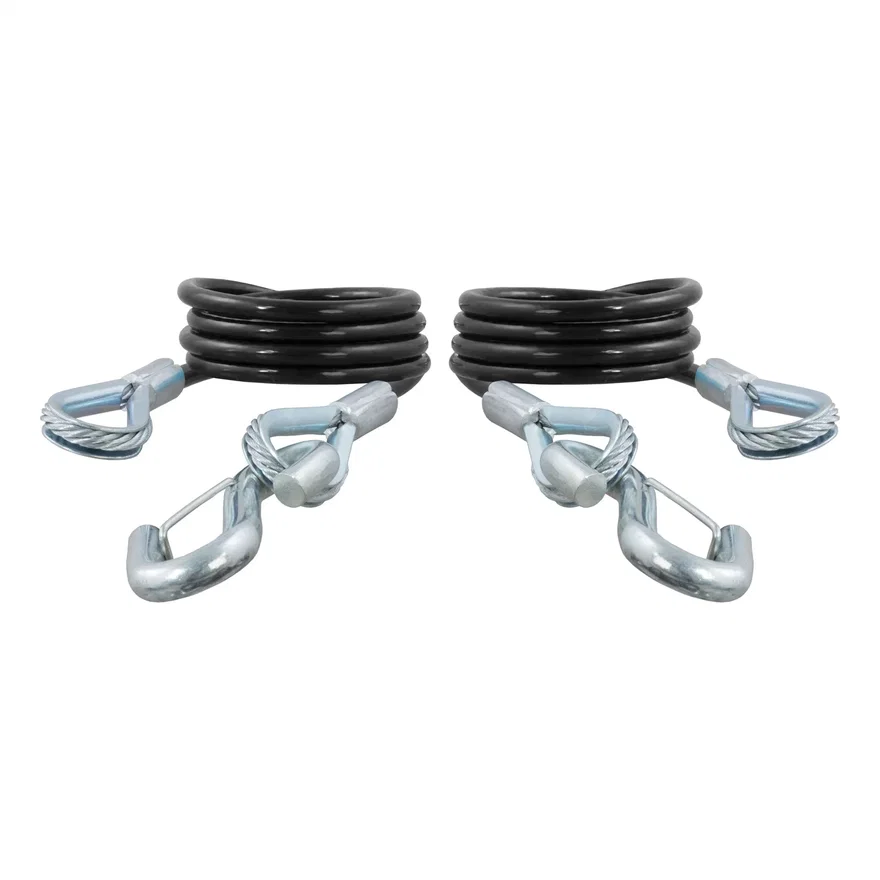 43-7/8in. Safety Cables with 2 Snap Hooks (3;500 lbs; Vinyl-Coated; 2-Pack)